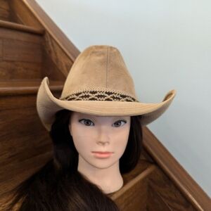 Resistol Vintage Cowboy Hat, Ranchman self conforming Size 7 1/4, suede